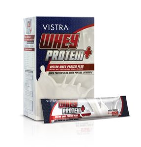 Vistra Whey Protein Plus Powder เวย์โปรตีนผงคุณภาพสูง ดูดซึมง่าย ช่วยเสริมสร้างกล้ามเนื้อ ฟื้นฟูร่างกาย และเหมาะสำหรับผู้ที่ควบคุมน้ำหนักหรือออกกำลังกายเป็นประจำ
