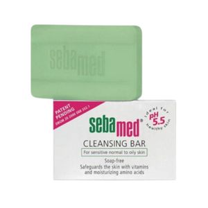 Sebamed Cleansing Bar 100g สบู่ก้อนสูตรอ่อนโยน pH5.5 ทำความสะอาดผิวหน้าและผิวกายได้อย่างล้ำลึกโดยไม่ทำให้ผิวแห้งตึง เหมาะสำหรับผิวแพ้ง่ายและผิวเป็นสิวง่าย