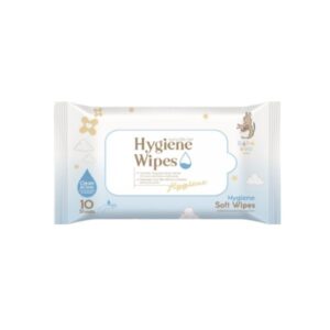 BEBE ROO Hygiene Wipes 10 แผ่น ผ้าเช็ดทำความสะอาดผิวแบบเปียก อ่อนโยนต่อผิว เส้นใย 6D ช่วยลดแบคทีเรีย ไวรัส และเชื้อรา เหมาะสำหรับมือและผิวภาชนะ