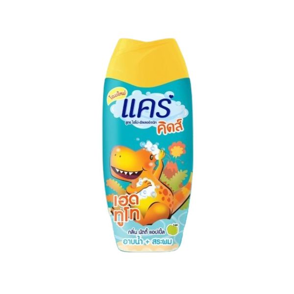 CARE Kids Head and Body Wash 200ml สบู่เหลวอาบน้ำและสระผมสำหรับเด็ก สูตรไฮโปอัลเลอร์เจนิก กลิ่นนัตตี้ แอปเปิ้ล ทำความสะอาดผิวและเส้นผมอย่างอ่อนโยน ปลอดภัยต่อผิวเด็ก