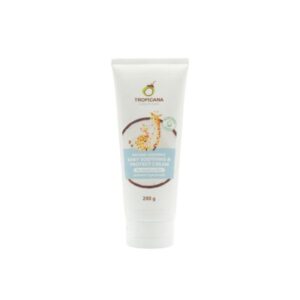 TROPICANA Natural Coconut Baby Soothing Cream 200g ครีมบำรุงผิวเด็กและผิวแพ้ง่าย เนื้อบัตเตอร์ครีมเนียนนุ่ม อุดมด้วยน้ำมันมะพร้าวออร์แกนิก ว่านหางจระเข้ และสารสกัดจากข้าวโอ๊ต เติมความชุ่มชื้น ฟื้นฟูผิว ลดโอกาสระคายเคือง