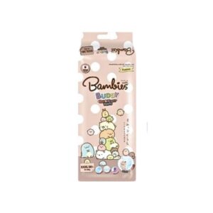 BAMBIES BUDDY DAY & NIGHT PANT Size XXXL (34 ชิ้น) กางเกงผ้าอ้อมเด็ก ซึมซับเร็ว แห้งสบาย สวมง่าย ลายซุมิกโกะ กุราชิ เหมาะทั้งกลางวันและกลางคืน สำหรับเด็กน้ำหนัก 18-35 กก.