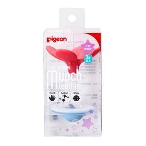 PIGEON ยางกัด Peach Clover สำหรับเด็ก 3 เดือนขึ้นไป ดีไซน์น่ารัก สีสันสดใส ช่วยเสริมสร้างพัฒนาการ กระตุ้นประสาทสัมผัสทั้ง 5 ปลอดภัย BPA Free