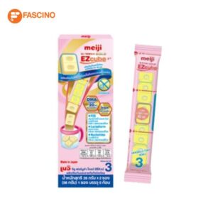 Meiji GU Gold Ezcube 3 นมก้อน 28 กรัม x2 ซอง ชงง่ายไม่ต้องตวง มี DHA ธาตุเหล็ก และ FOS เหมาะสำหรับเด็กอายุ 1–3 ปี นำเข้าจากญี่ปุ่น