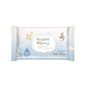BEBE ROO Hygiene Wipes ผ้าเช็ดทำความสะอาดผิวแบบเปียก เนื้อผ้านุ่ม โครงสร้างเส้นใย 6D อ่อนโยนต่อผิว ช่วยลดการสะสมของเชื้อโรค บรรจุ 70 แผ่น