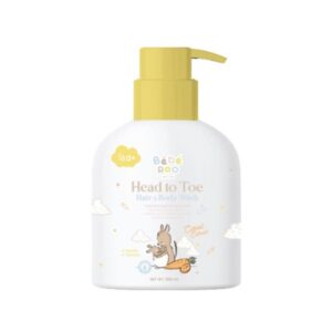 BEBE ROO Head to Toe Carrot เจลอาบน้ำและสระผมสำหรับเด็ก สูตรอ่อนโยน ช่วยทำความสะอาดผิวและเส้นผมอย่างล้ำลึก เหมาะสำหรับผิวบอบบางแพ้ง่าย ขนาด 250 ml