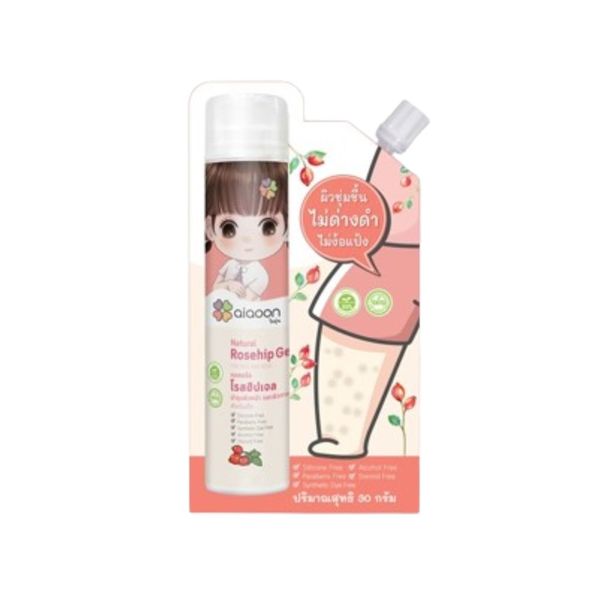 AIAOON Natural Rosehip Gel เจลบำรุงผิวหน้าและผิวกายสำหรับเด็ก สูตรอ่อนโยนจากธรรมชาติ ช่วยให้ผิวชุ่มชื้น เย็นสบาย ปลอดสารระคายเคือง