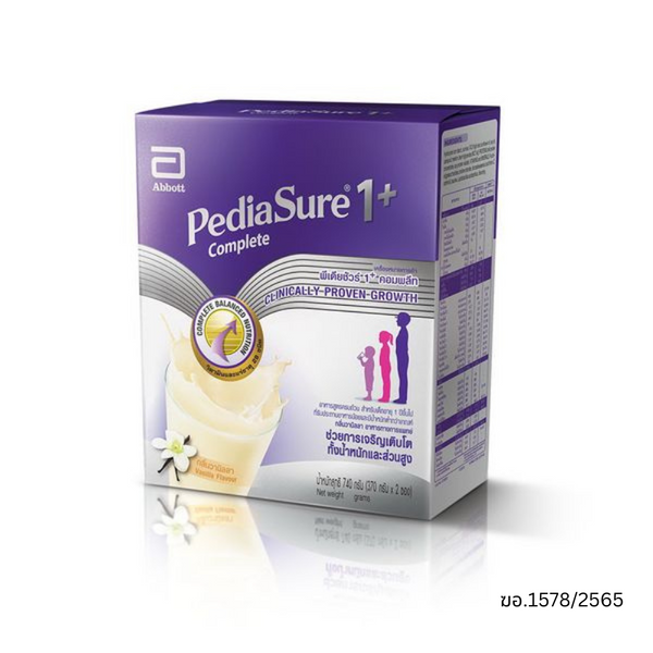 Abbott PediaSure 1+ Vanilla อาหารสูตรครบถ้วนสำหรับเด็ก 1 ปีขึ้นไป เสริมการเจริญเติบโต