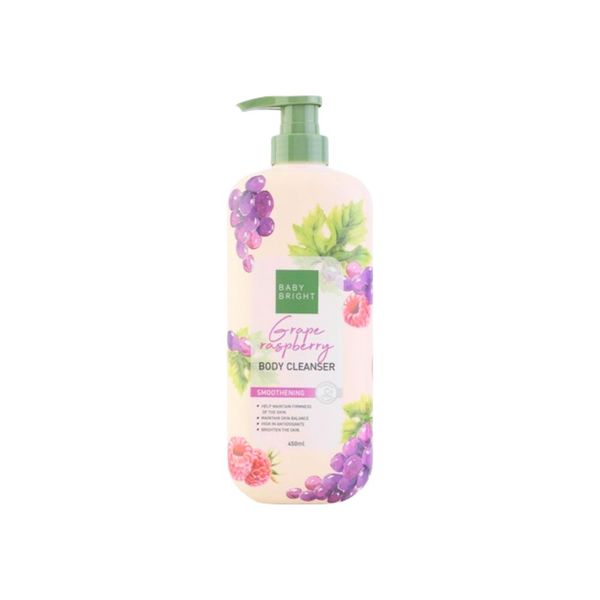 BABY BRIGHT Raspberry Body Cleanser ครีมอาบน้ำผสมคอลลาเจน ช่วยบำรุงผิวให้เนียนนุ่ม กระชับ ดูกระจ่างใส พร้อมสารสกัดจากเมล็ดองุ่น