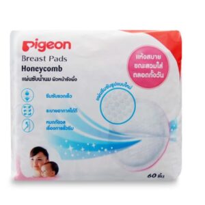 Pigeon แผ่นซับน้ำนม ผิวหน้ารังผึ้ง 60 ชิ้น ซึมซับเร็ว แห้งสบาย ลดปัญหาการรั่วซึม พกพาสะดวก มีแผ่นป้องกันความเปียกชื้น เหมาะสำหรับคุณแม่ทุกช่วงเวลา