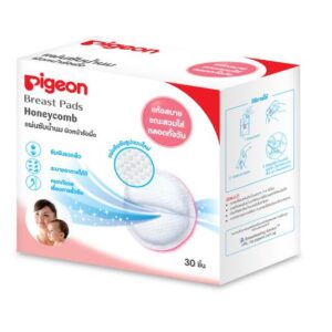 Pigeon แผ่นซับน้ำนม ผิวหน้ารังผึ้ง 30 ชิ้น ซึมซับเร็ว แห้งสบาย ลดปัญหาการรั่วซึม พกพาสะดวก มีแผ่นป้องกันความเปียกชื้น เหมาะสำหรับคุณแม่ทุกช่วงเวลา