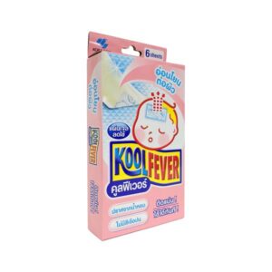 Kool Fever Baby แผ่นเจลลดไข้สำหรับเด็กเล็ก 6 ชิ้น ให้ความเย็นต่อเนื่อง 4 ชั่วโมง ปราศจากน้ำหอม ไม่มีสี อ่อนโยนต่อผิวเด็ก
