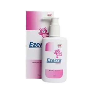 Ezerra Lotion 150ml โลชั่นบำรุงผิวบอบบาง สำหรับเด็กและทารก ช่วยฟื้นบำรุงผิวแห้ง แตกกร้าน ปราศจากสเตียรอยด์ น้ำหอม และพาราเบน