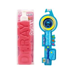 DR.RAY Peach Mint Toothpaste Gel 150 กรัม ยาสีฟันเด็กสูตรเจล 500ppm แถมแปรงสีฟัน MAGICAL GYRO อ่อนโยน ไม่ทำลายเคลือบฟัน