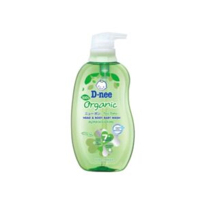 D-Nee Organic Head & Body Baby Wash สบู่เหลวอาบน้ำและสระผมเด็ก สูตรออร์แกนิค 380ml ผสม Organic Aloe Vera Oil อ่อนโยน pH Balance ปราศจากพาราเบนและ SLS