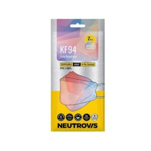 NEUTROVIS KF94 Rainbow หน้ากากอนามัย 4 ชั้น พรีเมียม 7 ชิ้น ผ้านุ่ม สวมใส่สบาย ไม่ระคายเคืองผิว สายรัดไม่เจ็บหู ป้องกันฝุ่นและอนุภาคขนาดเล็ก ≥96% สีสันสดใส