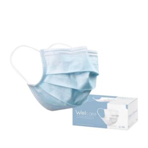 Welcare หน้ากากอนามัย 3 ชั้น มอก.1 สีฟ้า 50 ชิ้น หน้ากากทางการแพทย์ กรองแบคทีเรีย ≥99%, ไวรัส ≥98%, PM2.5 Filter สวมใส่สบายด้วยสายคล้องหูนุ่ม