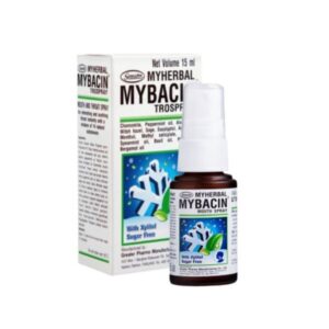 MyBacin Myherbal Mouth Spray 15ml. สเปรย์พ่นคอ สูตรเบรท ไม่มีน้ำตาล ลดอาการอักเสบในช่องปาก ยับยั้งเชื้อ ระงับกลิ่นปาก ให้ความชุ่มชื้นลำคอ บรรเทาแผลในปากและเหงือกอักเสบ