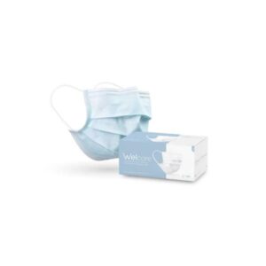 Welcare Mask For Kids หน้ากากอนามัย 3 ชั้น สำหรับเด็ก สีฟ้า 50 ชิ้น ป้องกันฝุ่น PM2.5 และเชื้อแบคทีเรีย BFE ≥ 99% สายคล้องหูนุ่มสบาย เหมาะสำหรับเด็กทุกวัน