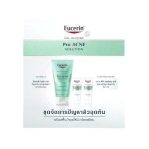 EUCERIN Pro Acne Solution Starter Kit ชุดดูแลปัญหาสิวอุดตัน ช่วยทำความสะอาดผิว ลดความมัน จัดการสิวถึงต้นตอ พร้อมฟื้นบำรุงผิวให้เรียบเนียน ไม่แห้งลอก เหมาะสำหรับผิวแพ้ง่าย