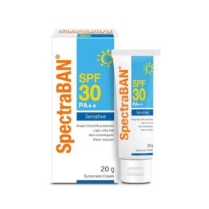 SpectraBAN Sunscreen Cream Sensitive SPF30/PA++ ครีมกันแดดสูตรอ่อนโยนสำหรับผิวแพ้ง่าย เนื้อบางเบา ซึมง่าย ช่วยปกป้องผิวจากรังสี UVA/UVB และลดการเกิดฝ้า กระ