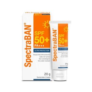 SpectraBAN Ultra Protection Sunscreen Cream SPF50+ PA+++ ครีมกันแดดประสิทธิภาพสูง ปกป้องผิวจากรังสี UVA/UVB ลดโอกาสเกิดริ้วรอย ฝ้า และจุดด่างดำ เหมาะสำหรับใช้ทุกวัน