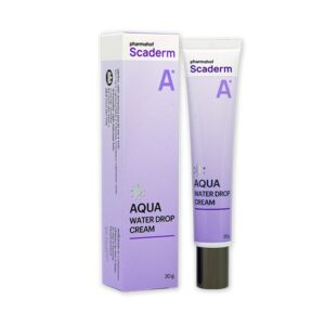 Scaderm Aqua Water Drop Cream 30 กรัม ครีมบำรุงผิวแตกตัวเป็นน้ำ เนื้อบางเบา ช่วยให้ผิวชุ่มชื้น กระจ่างใส ลดการระคายเคืองและริ้วรอย