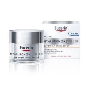 Eucerin Hyaluron (3X) Filler Day Bright Cream SPF30 50ml ลดเลือนริ้วรอย เติมเต็มริ้วรอยลึก ผิวแน่นกระชับ พร้อมปกป้องผิวจากแสงแดด SPF30 ให้ผิวเรียบเนียนและกระจ่างใส