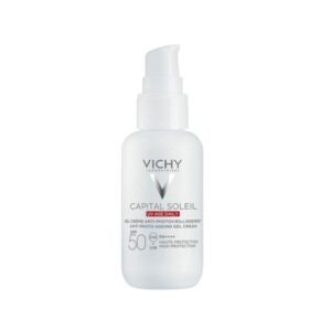 Vichy Capital Soleil UV Age Daily SPF50/PA++++ 40ml ครีมกันแดดสำหรับผิวหน้า ลดเลือนสัญญาณวัย ปกป้อง UVA/UVB และมลภาวะ สูตรอ่อนโยน เหมาะสำหรับทุกสภาพผิว แม้ผิวบอบบางและรอบดวงตา
