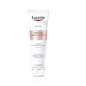 Eucerin Spotless Brightening Cleansing Foam 150g คลีนซิ่งโฟมหน้าใส สูตรอ่อนโยน ขจัดเครื่องสำอางและความมันส่วนเกินบริเวณทีโซน พร้อมฟื้นบำรุงเซลล์ผิว ให้ผิวเรียบเนียน กระจ่างใส