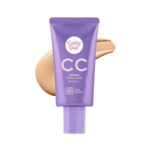 CATHY DOLL CC Cream Speed Cover SPF50 PA+++ MEDIUM ซีซีครีมปาดเดียว ปกปิดริ้วรอย ฝ้า กระ รอยแดงจากสิว เบลอรูขุมขน เนียนเป๊ะ ฉ่ำเด้ง พร้อมบำรุงด้วยไฮยาลูรอนและเปปไทด์ 8 ชนิด
