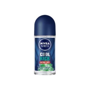 NIVEA MEN Cool Kick Extra Dry Cool Fresh 25ml โรลออนสำหรับผู้ชาย ลดเหงื่อและระงับกลิ่นกาย พลังความเย็น 3 เท่า แห้งสบาย 48 ชั่วโมง ผสมเมนทอล เย็นสดชื่น