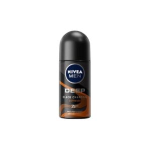 NIVEA MEN Deep Black Charcoal Espresso 72h 25ml โรลออนผู้ชาย กลิ่นเอสเปรสโซ่ ลดแบคทีเรีย ปกป้องยาวนาน 72 ชั่วโมง กลิ่นหอมนุ่ม ดูดี มีระดับ