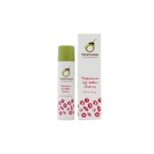 TROPICANA Coconut Lip Balm Stick Cherry 4.5g ลิปบาล์มบำรุงริมฝีปากน้ำมันมะพร้าว กลิ่นเชอรี่ เพิ่มความชุ่มชื้น ลดริมฝีปากแห้ง แตก ใช้ง่าย พกพาสะดวก ใช้ได้บ่อยตามต้องการ