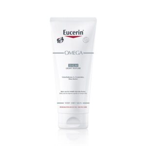 Eucerin Omega BALM Light Texture 200ml บาล์มบำรุงผิวกาย สำหรับผิวแห้ง แดง คัน เนื้อบางเบา ซึมเร็ว เติมความชุ่มชื้น ฟื้นบำรุงชั้นปกป้องผิว ด้วย Omega 3 & 6, Ceramides, Shea Butter และ Licochalcone A