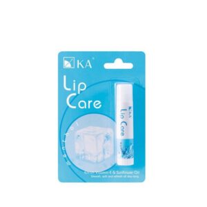 KA Lip Care Menthol 3.5g ลิปแคร์บำรุงริมฝีปากให้เนียนนุ่ม ชุ่มชื่น พร้อมปกป้องจากแสงแดดและความแห้งกร้าน ด้วย Vitamin E และน้ำมันดอกทานตะวัน ให้ริมฝีปากอิ่มเอิบตลอดวัน