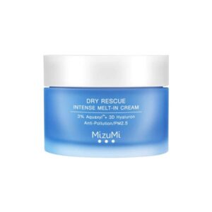 MIZUMI Dry Rescue Intense Melt-In Cream 45 ml มอยเจอร์ไรเซอร์สูตรเข้มข้น สำหรับผิวแห้งขาดน้ำ เติมน้ำให้ผิวยาวนาน 48 ชั่วโมง ฟื้นบำรุงผิว ลดริ้วรอย พร้อมปกป้องฝุ่น PM2.5
