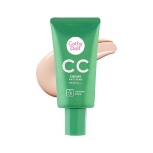 CATHY DOLL CC CREAM ANTI ACNE SPF50 PA+++ 50ml ซีซีครีมปรับผิว สูตรคุมมัน ลดสิว ฟื้นฟูผิว พร้อมปกป้องผิวจากแดด SPF50 PA+++ เหมาะสำหรับทุกสีผิว