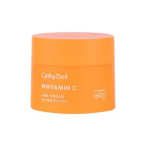 CATHY DOLL Whitamin C Day Cream ครีมวิตามินซีเข้มข้น บำรุงผิวหน้าให้กระจ่างใส ลดเลือนจุดด่างดำ ลดเลือนริ้วรอยก่อนวัย เติมความชุ่มชื้น และปกป้องแสงแดดด้วย UV Protection