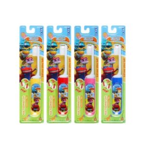 DR.RAY Gogo Dino Flip Toothbrush D134 แปรงสีฟันเด็กด้ามพับเก็บได้ สำหรับเด็กอายุ 6 ปีขึ้นไป ขนแปรงอ่อนนุ่ม 0.01mm ถนอมเหงือกและฟัน พกพาสะดวก คละสีสนุกสำหรับเด็ก