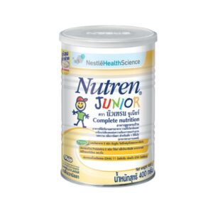Nestle Nutren Junior 400 กรัม อาหารทางการแพทย์สูตรครบถ้วนสำหรับเด็กอายุ 1 ปีขึ้นไป มีเวย์โปรตีน Prebio1 Probiotics และ DHA ช่วยเสริมโภชนาการและการเจริญเติบโต