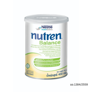 Nestlé Nutren Balance 400g อาหารทางการแพทย์สูตรครบถ้วน สำหรับผู้ที่ต้องการควบคุมปริมาณน้ำตาล ไม่มีซูโครส, ฟรุกโตส, แลคโตส และกลูเทน มีโปรตีนเวย์, ไขมันจากพืช และใยอาหารช่วยกระตุ้นการขับถ่าย