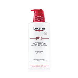 Eucerin pH5 Wash Lotion 400ml โลชั่นอาบน้ำสูตรอ่อนโยนสำหรับผิวแห้งและแพ้ง่าย ช่วยทำความสะอาดอย่างล้ำลึก พร้อมเสริมเกราะปกป้องผิวและคงความชุ่มชื้น ใช้ได้ทุกวันโดยไม่ทำให้ผิวแห้งตึง