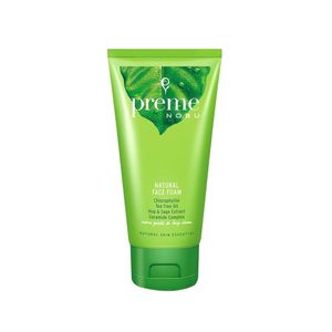 Preme Nobu Natural Face Foam 100g โฟมล้างหน้าสูตรธรรมชาติ อ่อนโยนต่อผิว ทำความสะอาดล้ำลึก ขจัดความมันส่วนเกินและช่วยลดสาเหตุการเกิดสิว เหมาะสำหรับผิวธรรมดา ผิวผสม และผิวมัน