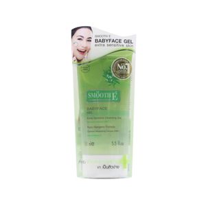 เจลล้างหน้า Smooth E Babyface Gel Extra Sensitive Cleansing Gel 165ml สูตรไม่มีฟอง อ่อนโยนต่อผิวแพ้ง่าย ทำความสะอาดล้ำลึก ไม่ทิ้งสารตกค้าง พร้อมบำรุงให้ผิวเนียนนุ่ม ชุ่มชื้น เหมาะสำหรับใช้ทุกวัน