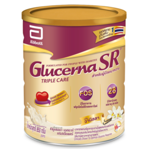 Abbott Glucerna SR 850 กรัม อาหารทางการแพทย์สำหรับผู้ป่วยโรคเบาหวาน ระบบพลังงานปลดปล่อยช้า มีใยอาหาร FOS โอเมก้า 3 และ 9 ช่วยควบคุมระดับน้ำตาลอย่างเหมาะสม