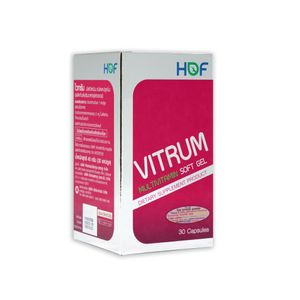 HOF Vitrum Multi-Vitamin 30 แคปซูล วิตามินรวมและเกลือแร่พร้อมโปรตีนจากถั่วเหลือง ช่วยเติมสารอาหารที่ร่างกายต้องการ สนับสนุนระบบภูมิคุ้มกันและสุขภาพโดยรวมเหมาะสำหรับการใช้ทุกวัน
