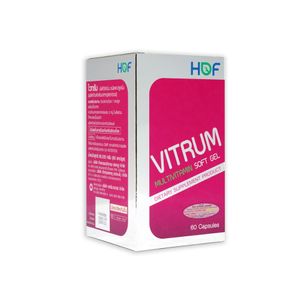 HOF Vitrum Multi-Vitamin 60 แคปซูล วิตามินรวมและเกลือแร่ที่ช่วยเติมสารอาหารสำคัญให้ร่างกาย พร้อมสนับสนุนพลังงานและระบบภูมิคุ้มกัน เหมาะสำหรับบำรุงสุขภาพโดยรวมทุกวัน