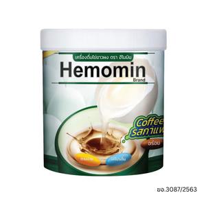 Hemomin Coffee Egg Albumin Powder 400g โปรตีนไข่ขาวผสมกาแฟละลายง่าย ให้รสชาติกาแฟกลมกล่อม ช่วยเสริมโปรตีนคุณภาพสูง เหมาะสำหรับฟื้นฟูร่างกายและเพิ่มพลังงานแบบอร่อยทุกวัน
