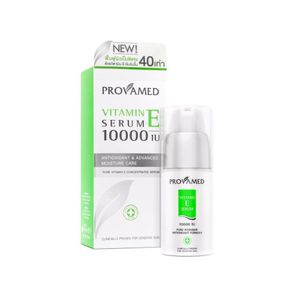 Provamed Vitamin E Serum 10000 IU 30g เซรั่มวิตามินอีเข้มข้นช่วยฟื้นฟูผิว ลดรอยสิวและรอยแดง พร้อมเติมความชุ่มชื้นให้ผิวดูสุขภาพดีและเนียนนุ่ม เหมาะกับทุกสภาพผิว